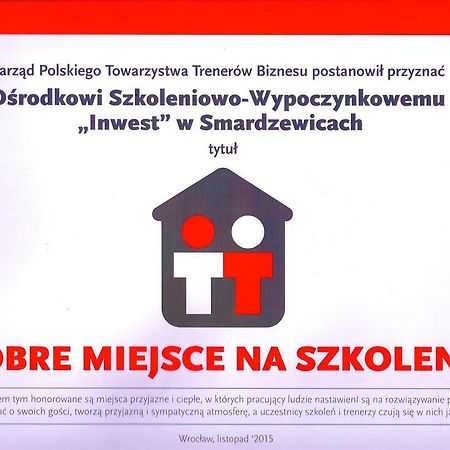 Inwest Osrodek Szkoleniowo-Wypoczynkowy Hotel Smardzewice Exterior photo